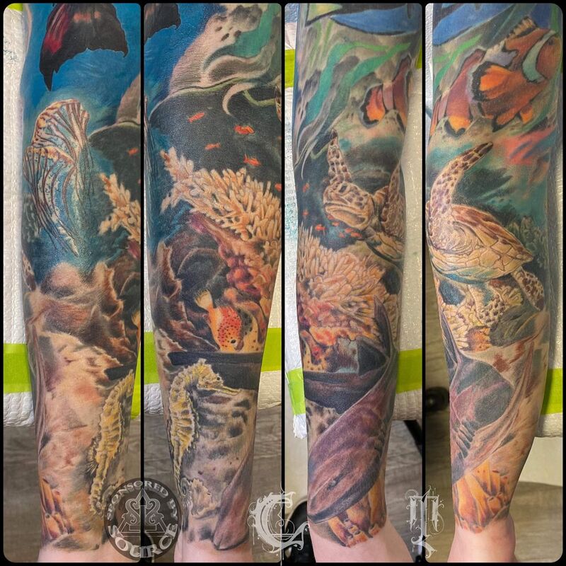 ocean themed sleeve by mike Thompson hill