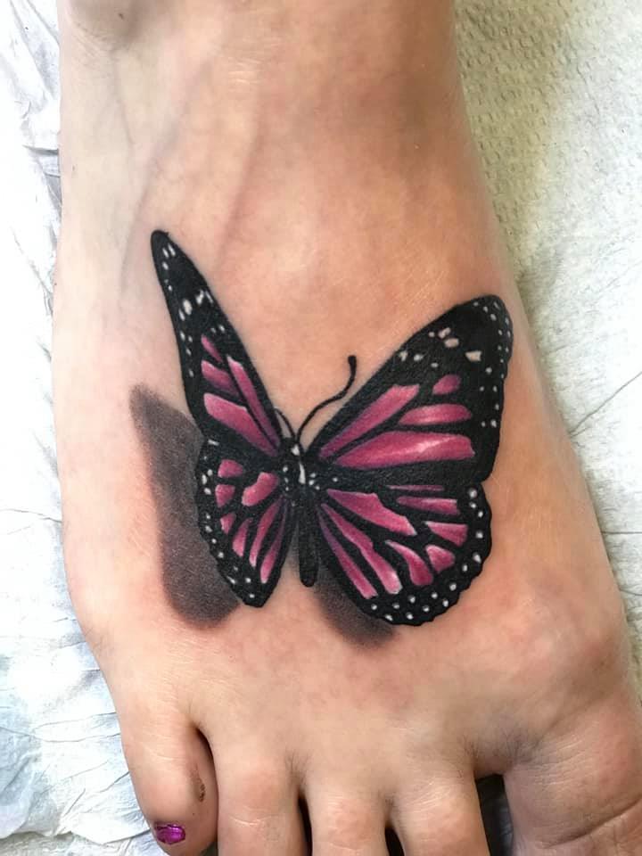 Realistic Butterfly by Mike Thompson Hill cataclysm tattoo studio 